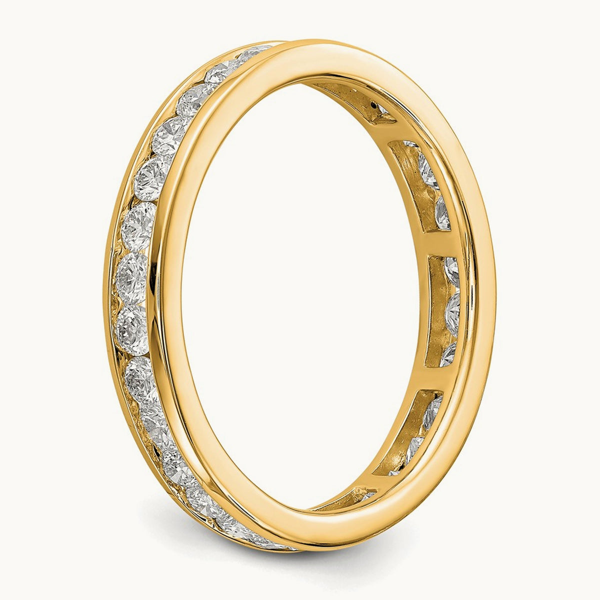 Channel Set Eternity Band, 0.50-1.00 ct tw Lab-Grown Diamond — 1 ct · VS/SI (Great), 14K Yellow Gold