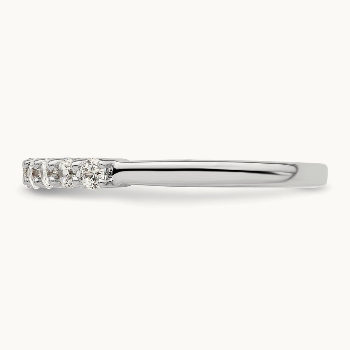 9-Stone Diamond Band, 14K White Gold