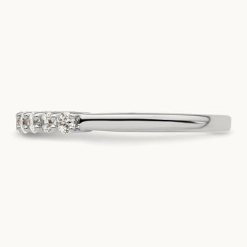 9-Stone Diamond Band, 14K White Gold