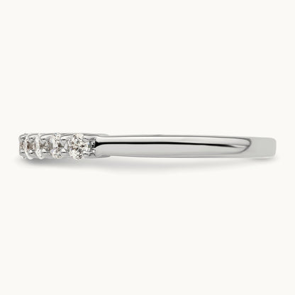 9-Stone Diamond Band, 14K White Gold