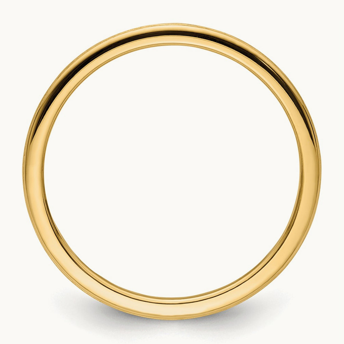 Half Round Satin Stackable Band — 10K Yellow Gold