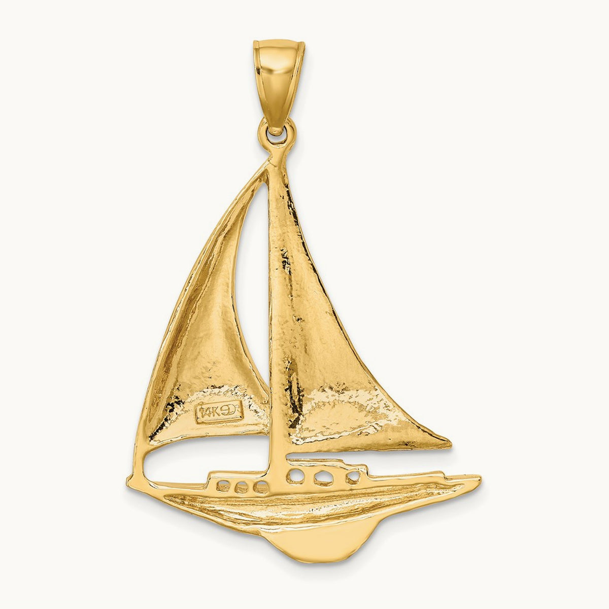 Polished Sailboat Charm — 39.9mm