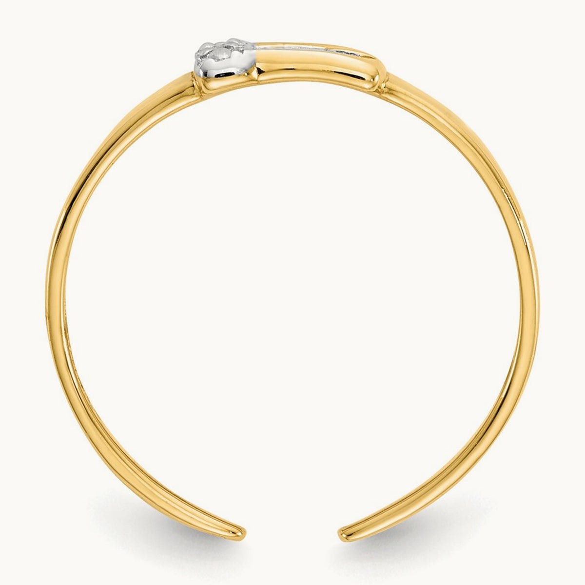 .01ct Diamond Buckle Toe Ring, 14K