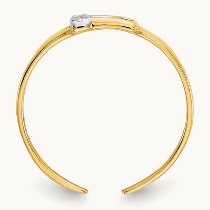 .01ct Diamond Buckle Toe Ring, 14K