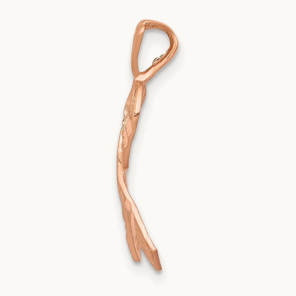 Diamond-cut Awareness Pendant — 14K Rose Gold