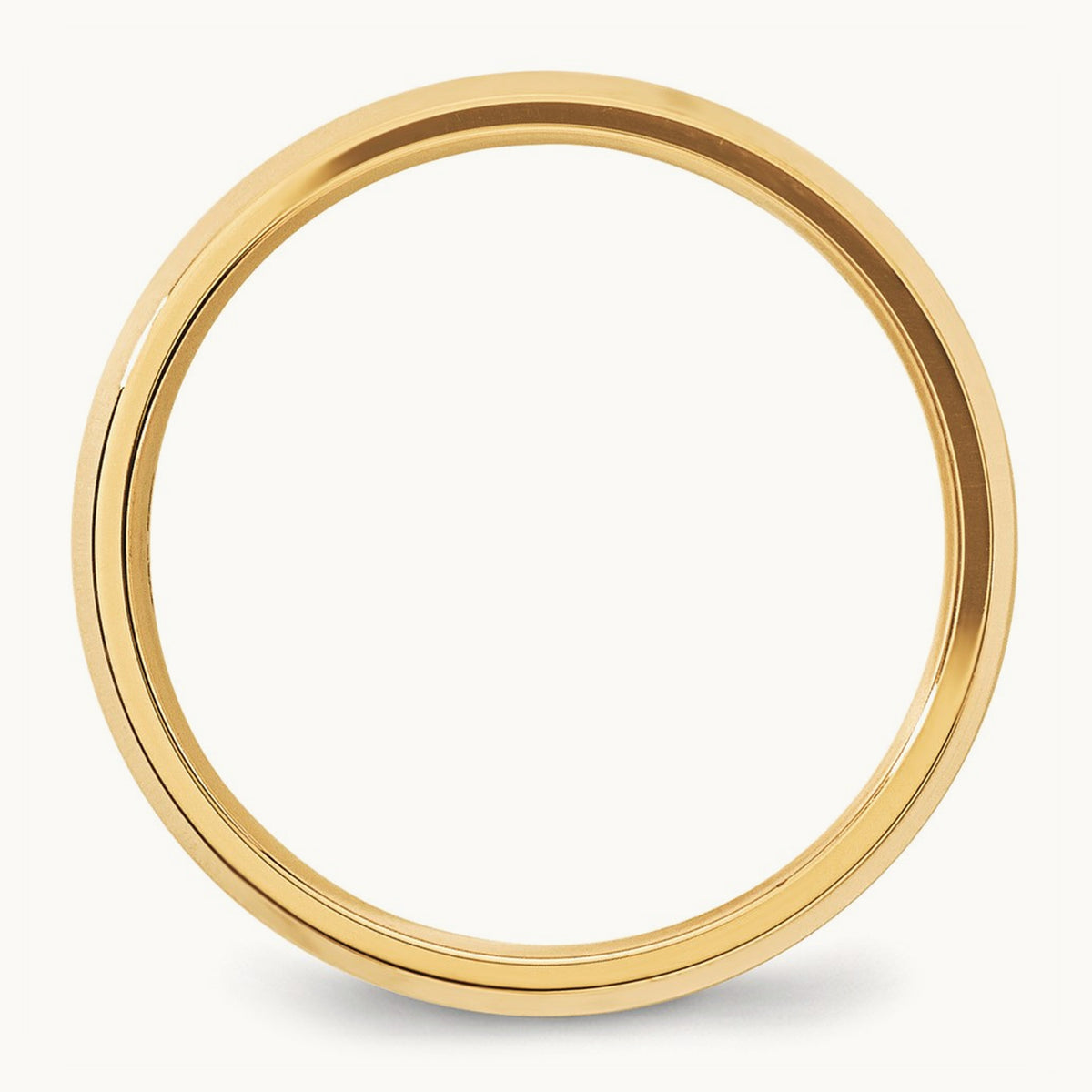Bevel Edge Comfort Fit Band — 14K Yellow Gold, 5mm