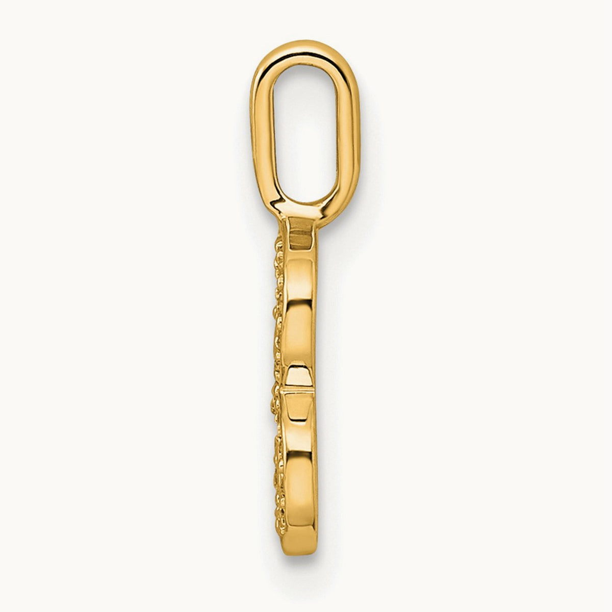 Diamond Letter B Initial Pendant, 14K Gold