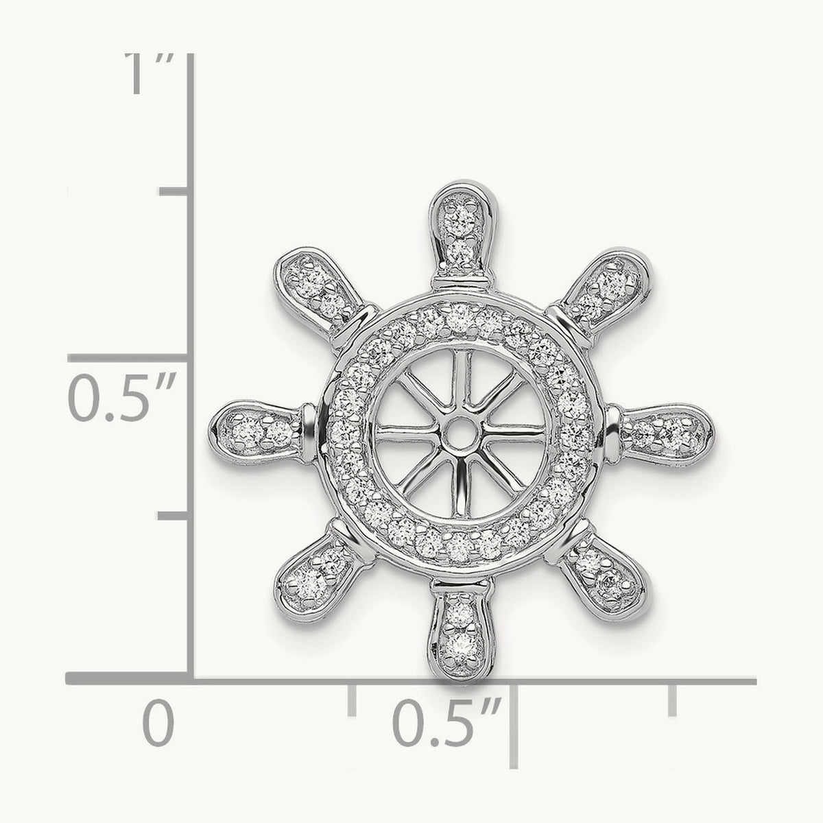 1/4ct. Diamond Ship Wheel Pendant — photo set