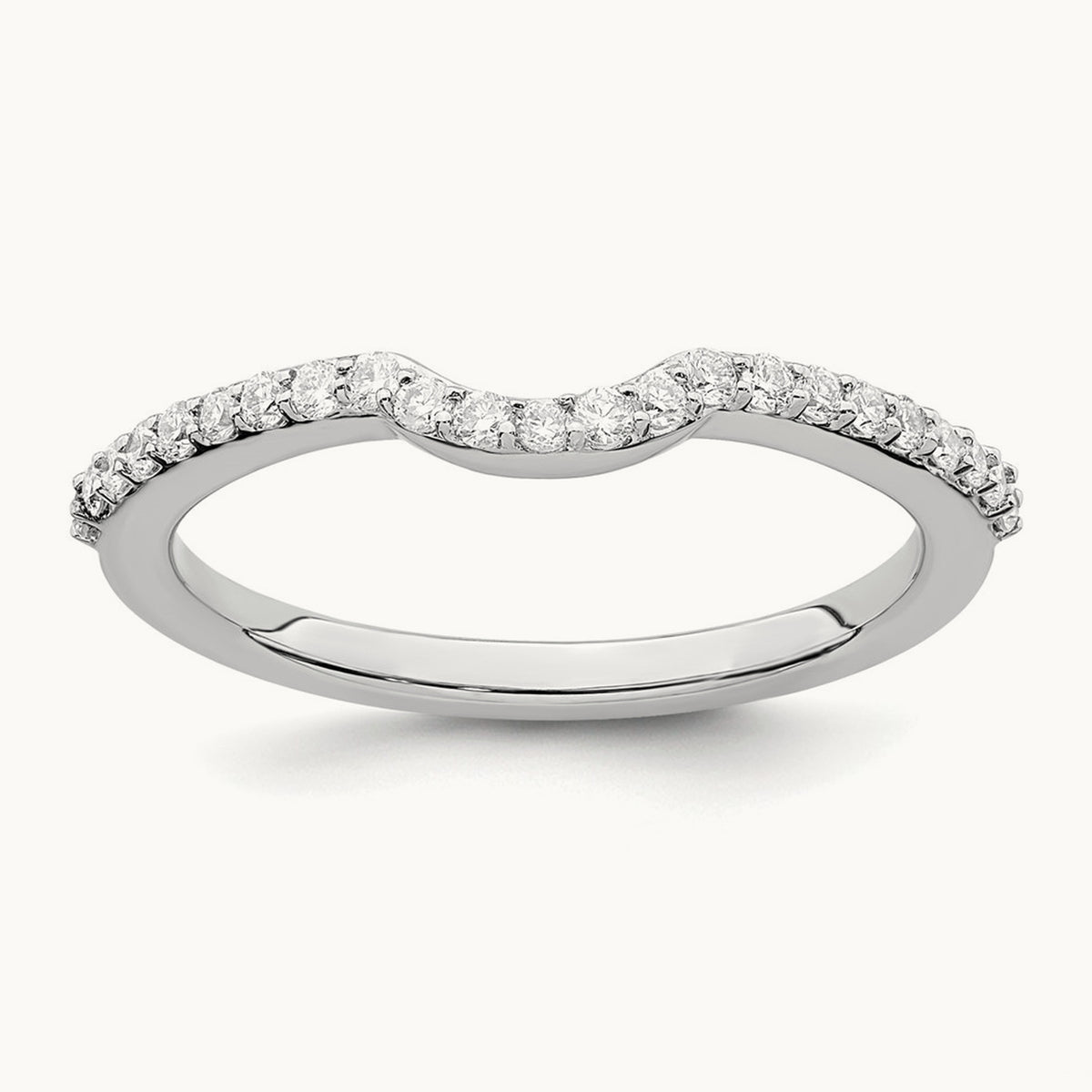 Diamond Wedding Band, 14K White Gold