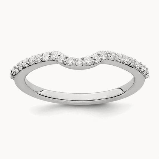 Diamond Wedding Band, 14K White Gold