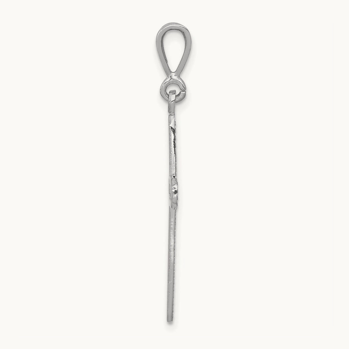 Cross Charm, 14K White Gold