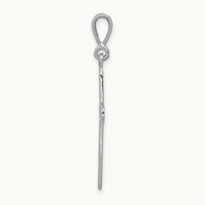 Cross Charm, 14K White Gold