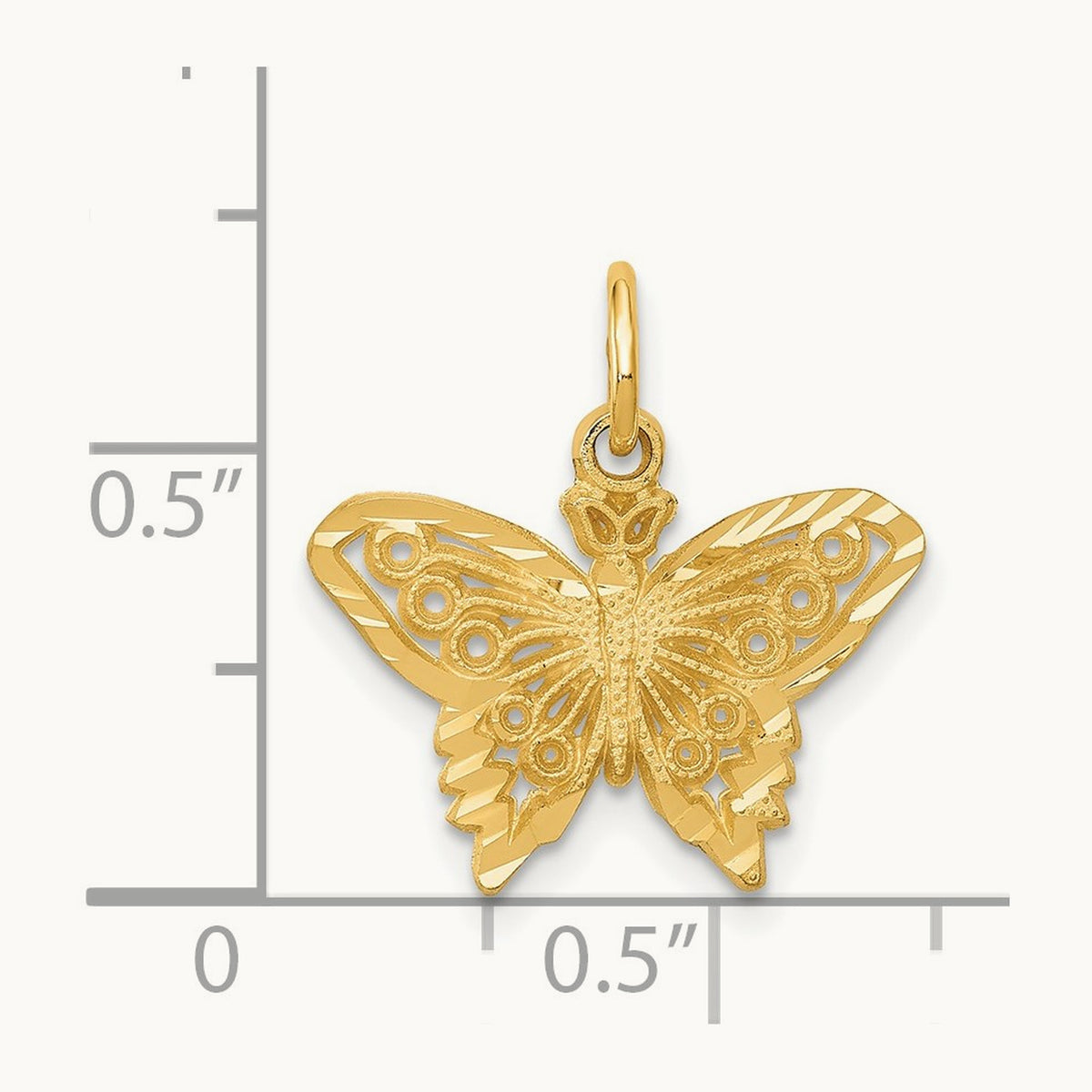 Butterfly Charm, 14K