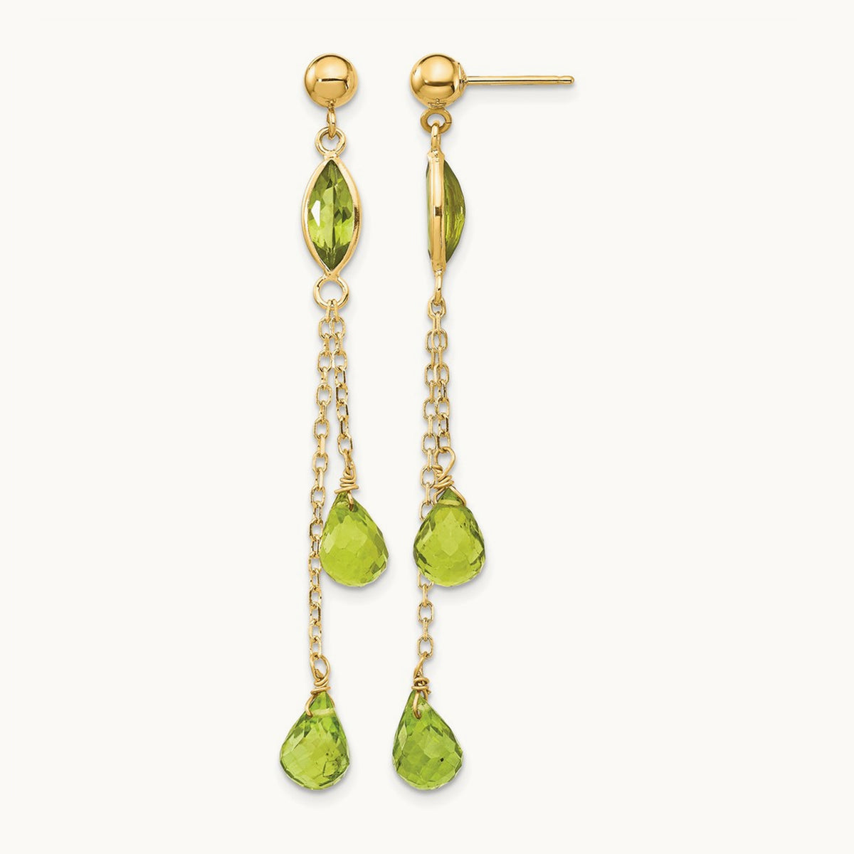 Peridot Dangle Earrings — photo set