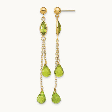 Peridot Dangle Earrings — photo set