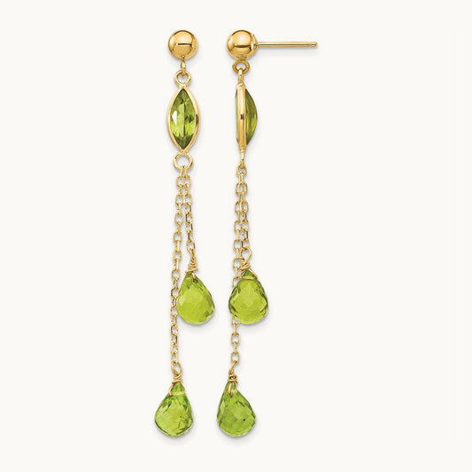 Peridot Dangle Earrings — photo set