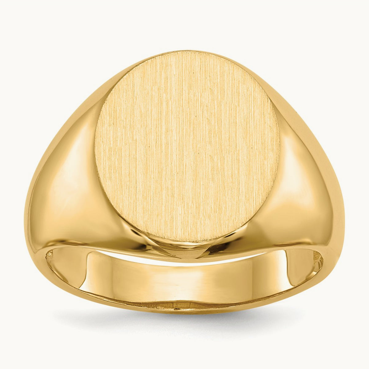 Open Back Mens Signet Ring — photo set