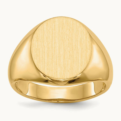 Open Back Mens Signet Ring — photo set
