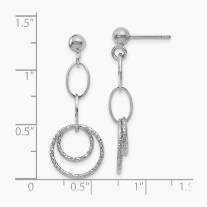 Post Dangle Earrings — Leslie's — 14K White Gold, 30mm