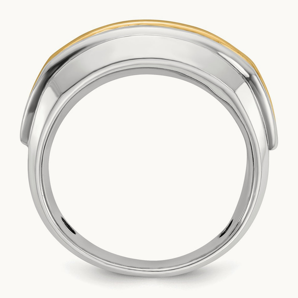 IBGoodman Men's Polished 5-Stone Diamond Ring, 14K Two-tone