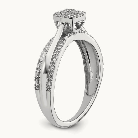 Cluster Engagement Ring, 0.10 ct tw
