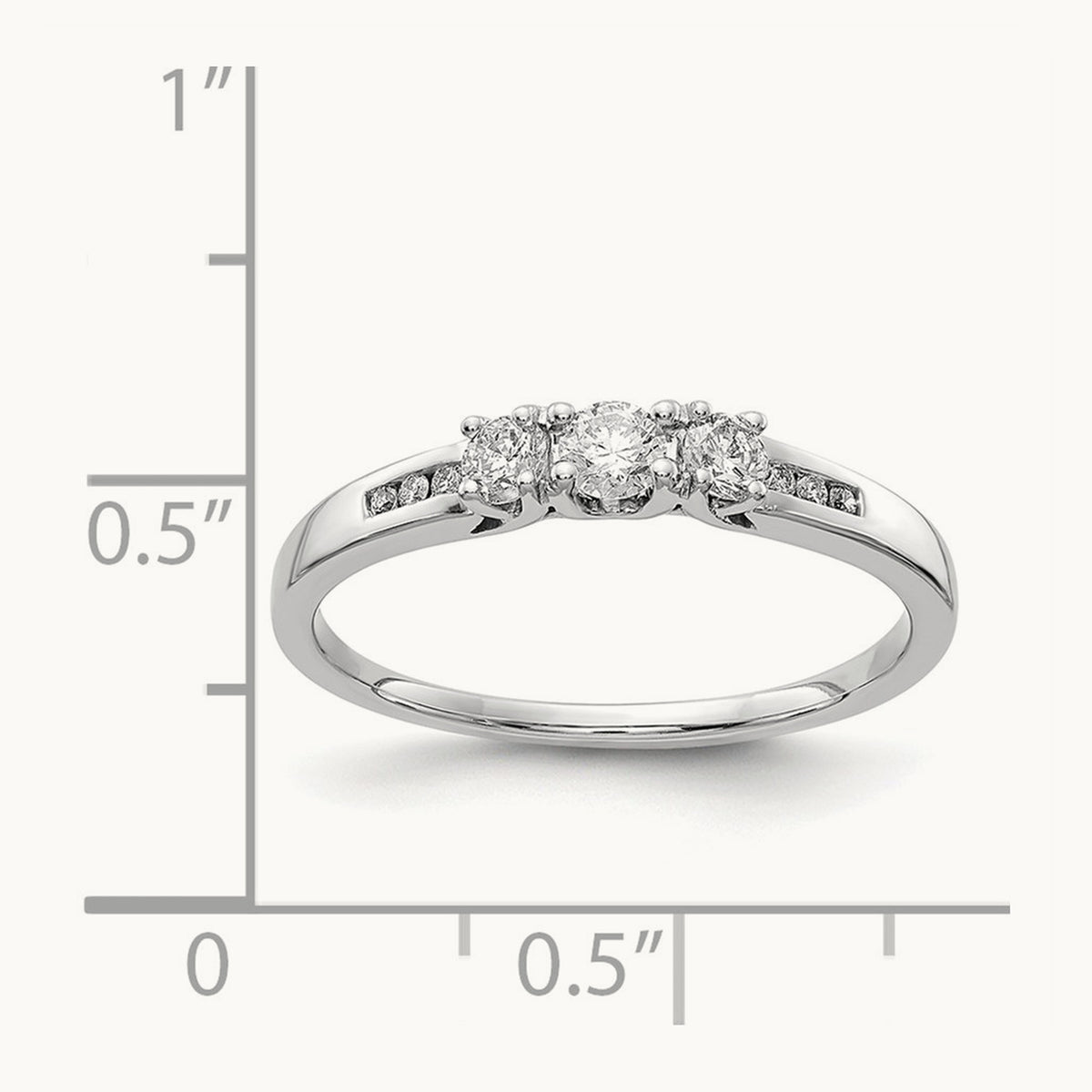 Diamond Ring, 14K White Gold