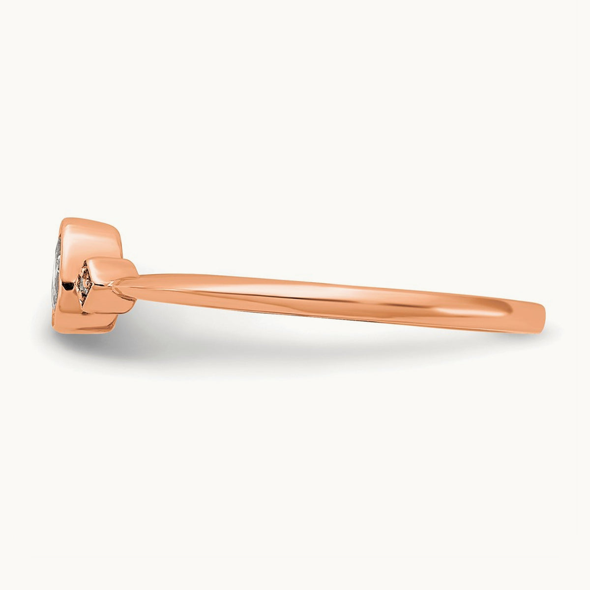 Petite Pear Complete Diamond Ring — 14K Rose Gold, 7