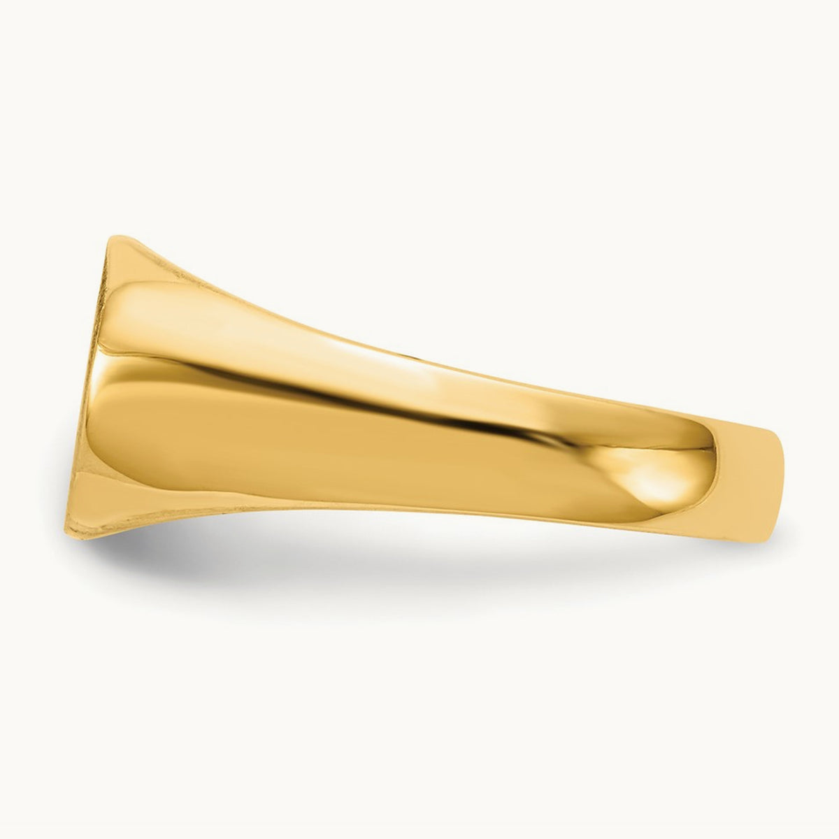 13.5x8. Closed Back Signet Ring, 0mm, 14K