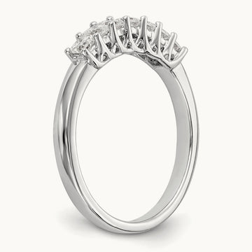 7-Stone Diamond Band, 14K White Gold