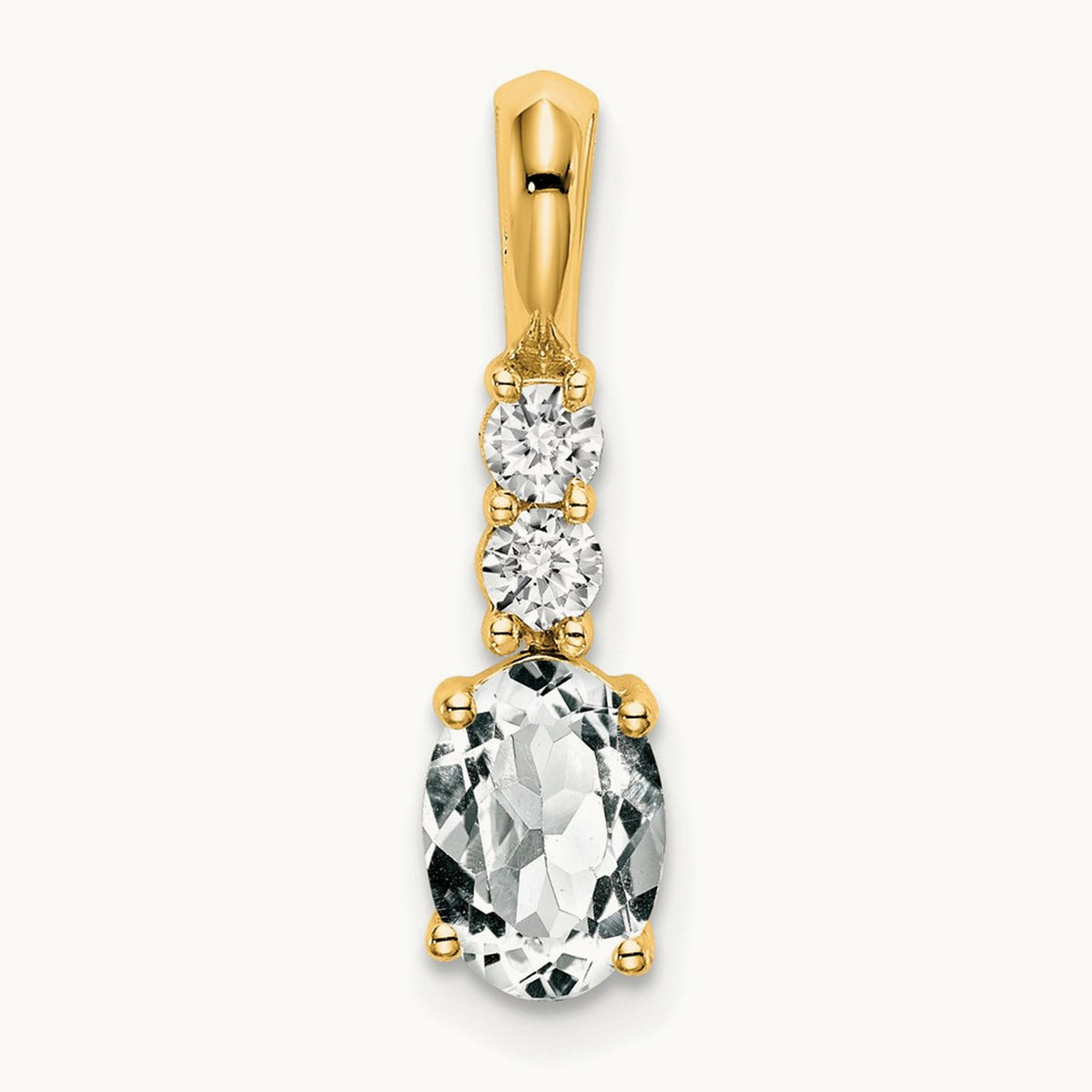 Oval Topaz and Diamond Pendant — photo set