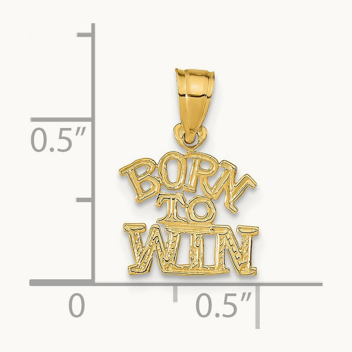 BORN TO WIN Pendant, 14K