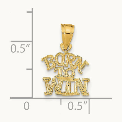 BORN TO WIN Pendant, 14K
