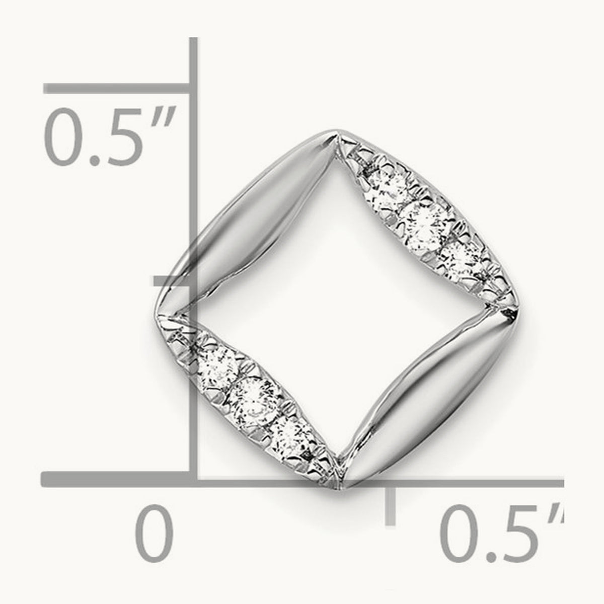 Square Chain Slide, 0.05 ct tw Lab-Grown Diamond