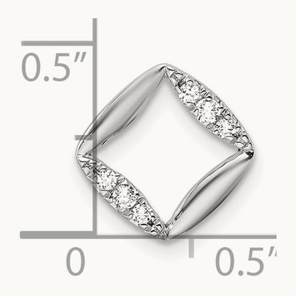 Square Chain Slide, 0.05 ct tw Lab-Grown Diamond