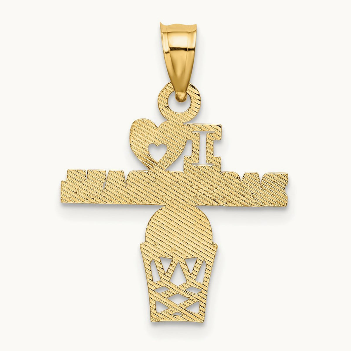 I HEART BASKETBALL Charm, 14K