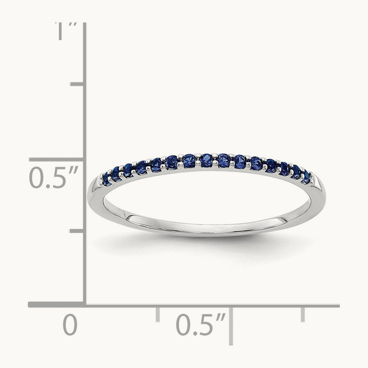 Blue Sapphire Band, 14K White Gold