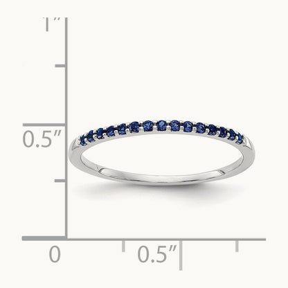 Blue Sapphire Band, 14K White Gold