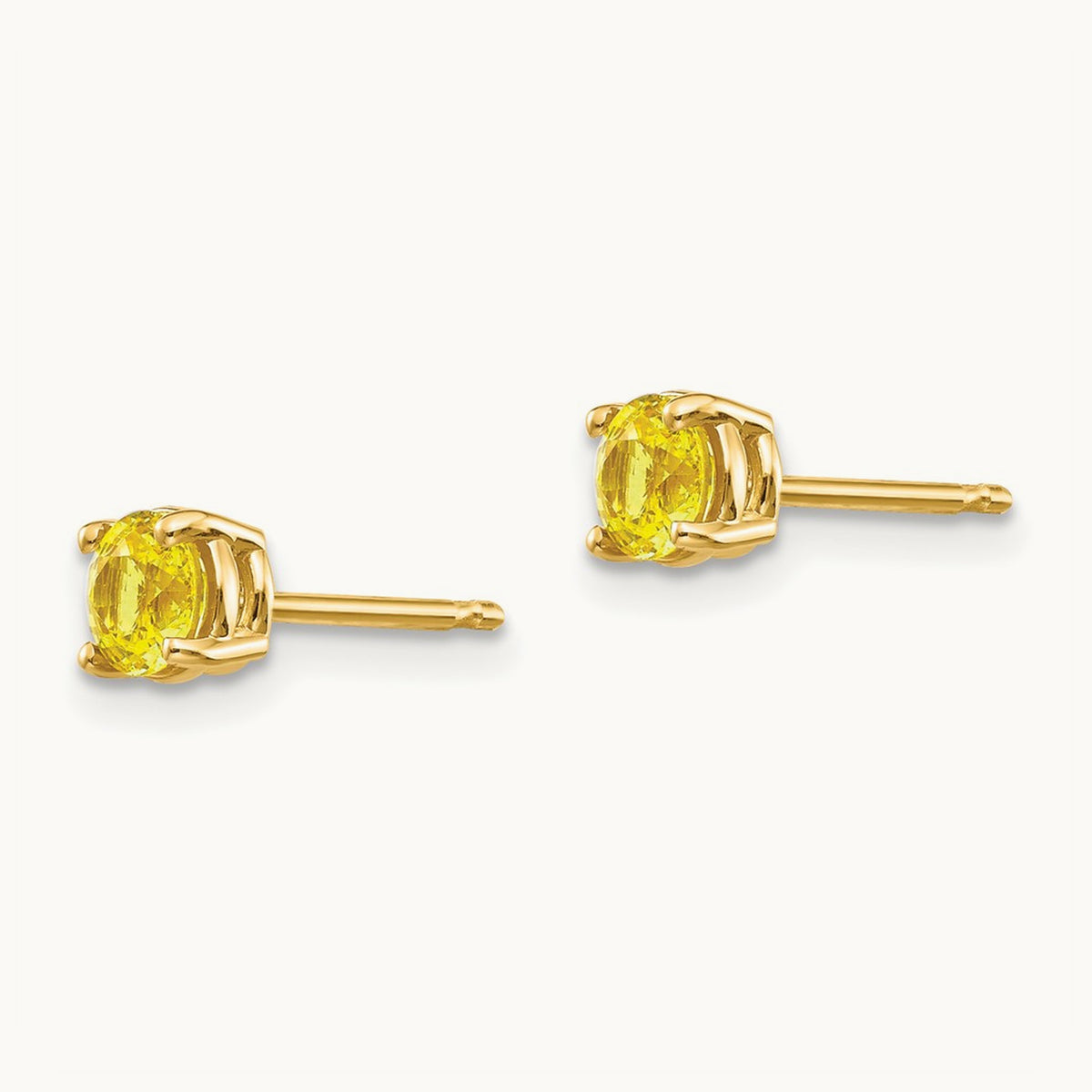 Sapphire Earrings, 14K Yellow