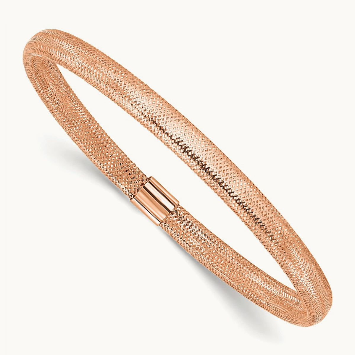 With Plating Polished Stretch Bracelet — 14K Yellow Gold