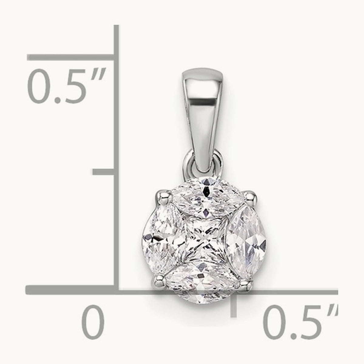 Pendant, 0.50-1.00 ct tw Lab-Grown Diamond