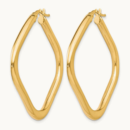 Polished Square Hoop Earrings — Leslie's — 10K Yellow Gold