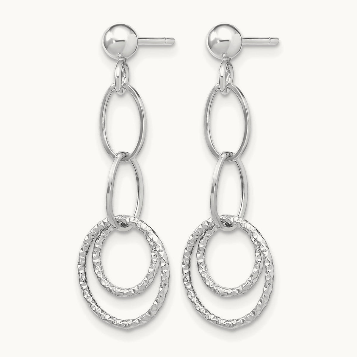 Post Dangle Earrings — Leslie's — 10K White Gold, 32mm