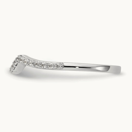 Diamond Wedding Band, 14K White Gold