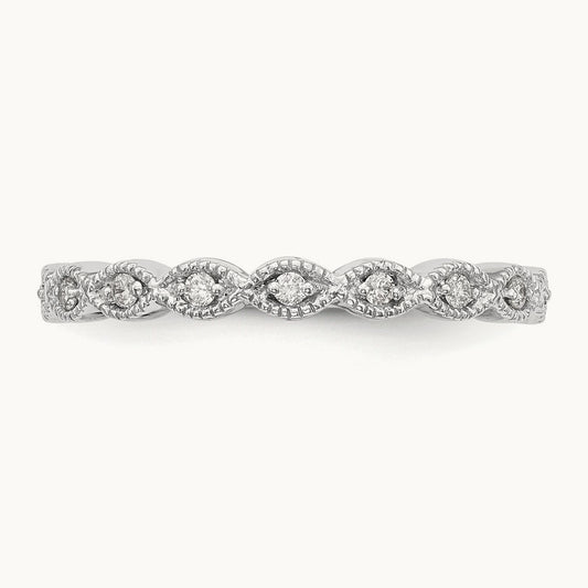 Diamond Band, 14K White Gold