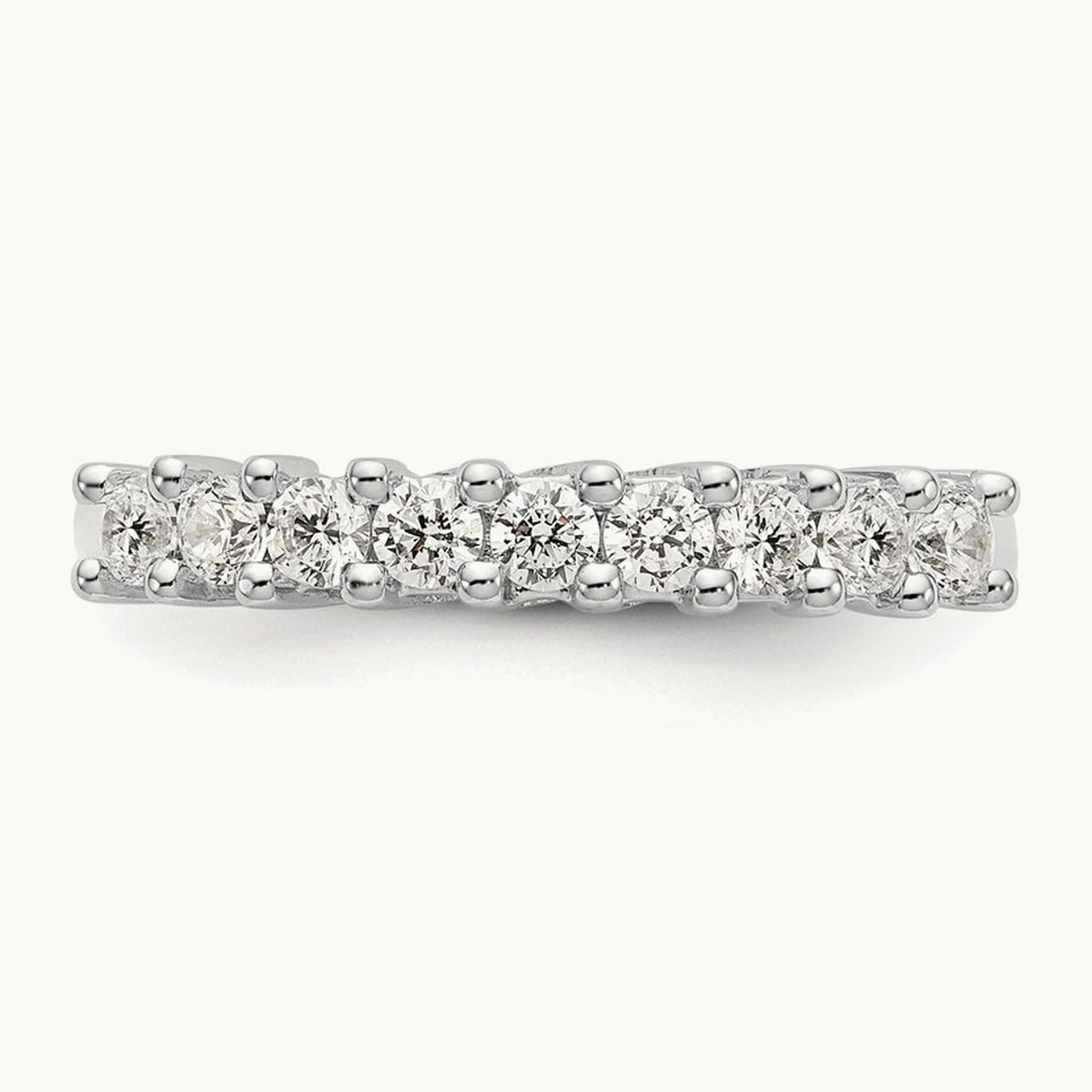 9-Stone Diamond Band, 14K White Gold