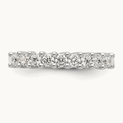 9-Stone Diamond Band, 14K White Gold