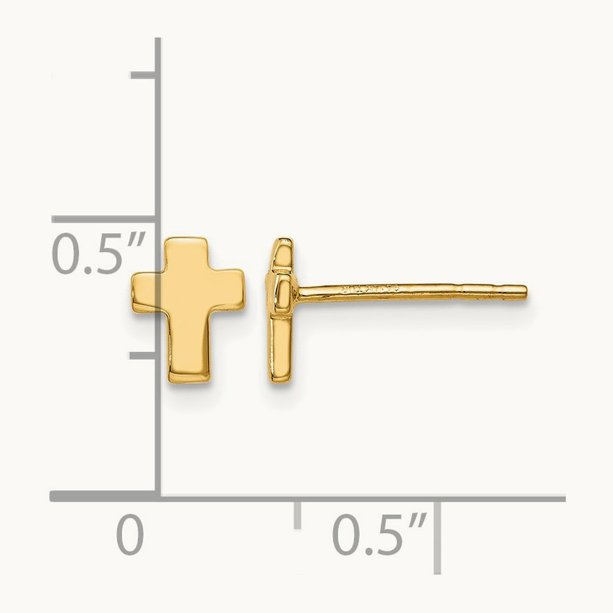 Polished Cross Post Earrings — Leslie's