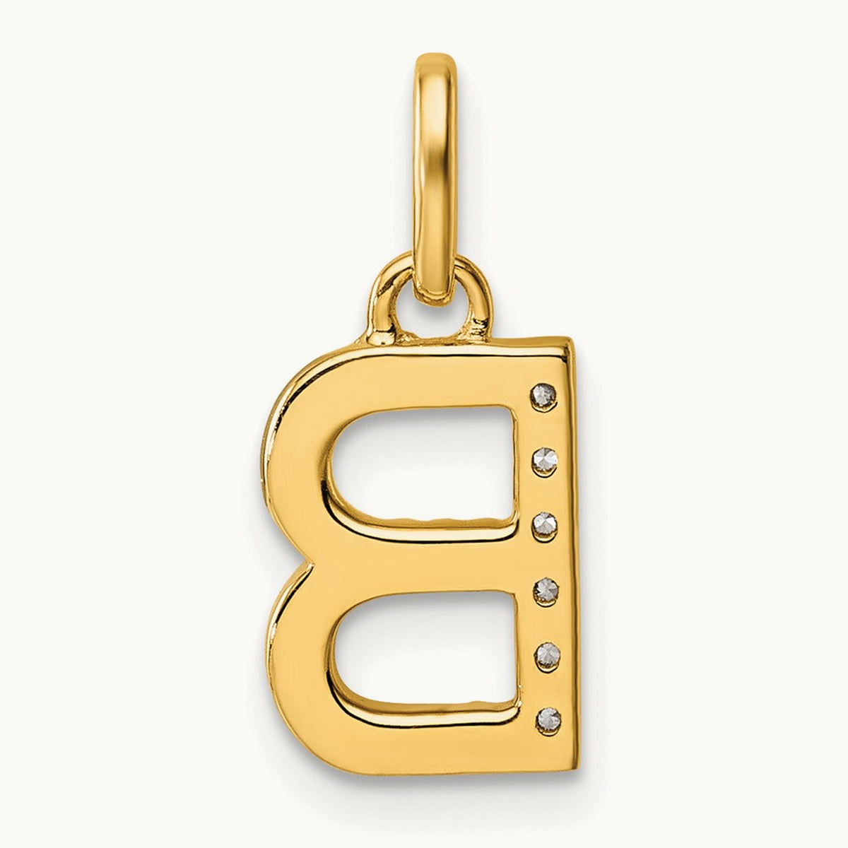 Twisted with Diamond Charm — 14K Yellow Gold, B