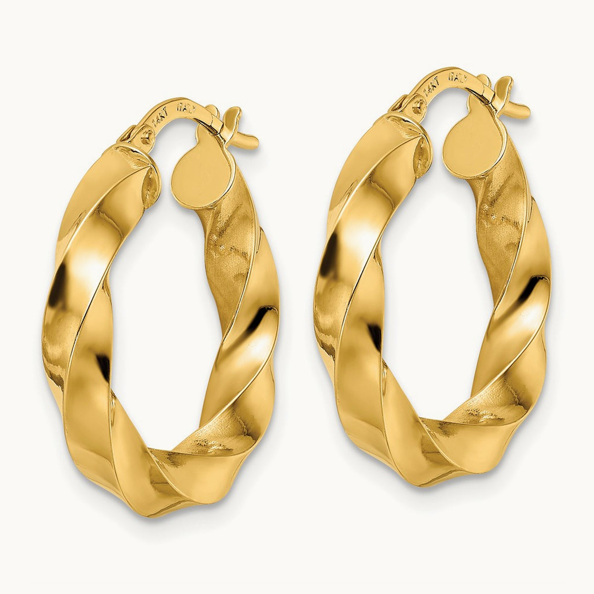 Polished Twisted Hoop Earrings — photo set