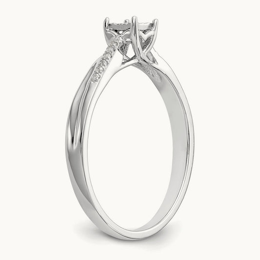 First Promise Complete Diamond Promise/Engagement Ring, 14K White Gold
